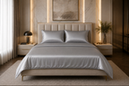 22 Momme Pure Mulberry Silk Full Bedding Set 4Pcs (Dark Grey)