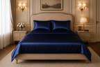 22 Momme Pure Mulberry Silk Full Bedding Set 4Pcs (Deep Navy)