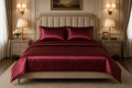 22 Momme Pure Mulberry Silk Full Bedding Set 4Pcs (Red Wine)