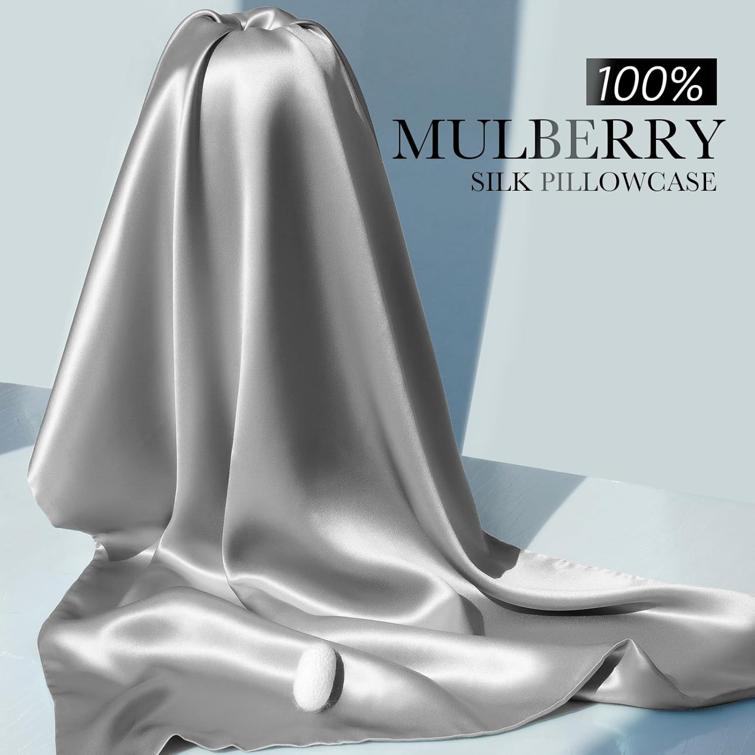 100% Pure Mulberry Silk Pillowcase 22mm