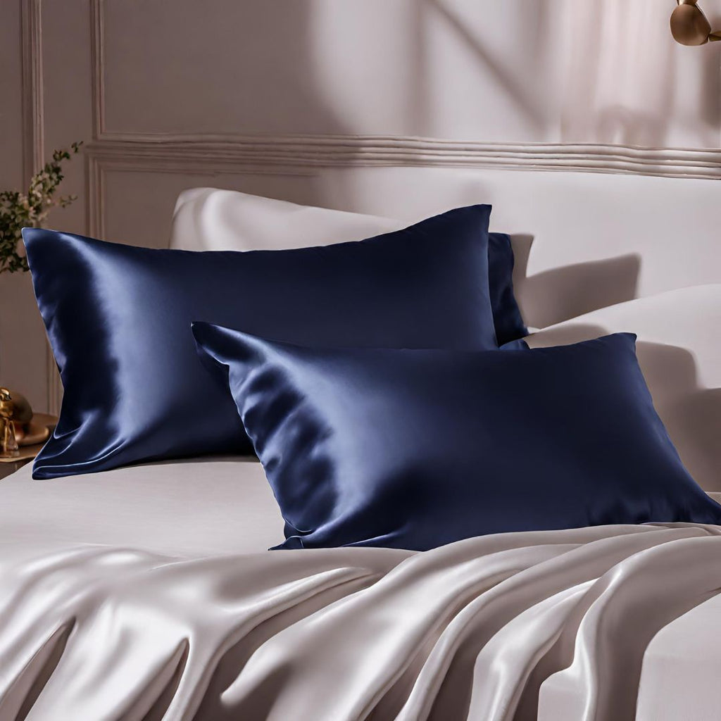 Pure Mulberry Silk Pillowcase (Deep Navy - 22momme)