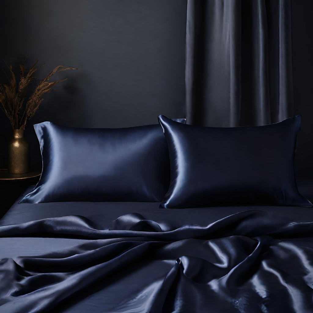 Pure Mulberry Silk Pillowcase (Deep Navy - 22momme)