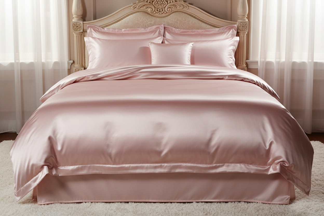 100% PURE MULBERRY SILK (22mm) FITTED SHEET DOUBLE