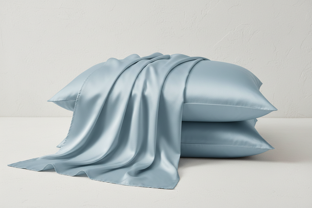 Pure Mulberry Silk Pillowcase (Sky Blue - 22 momme)