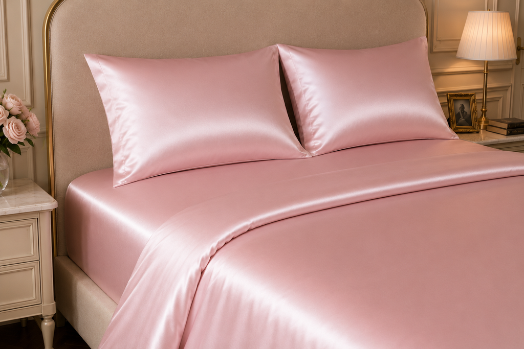22 Momme Pure Mulberry Silk Full Bedding Set 4Pcs (Lotus)